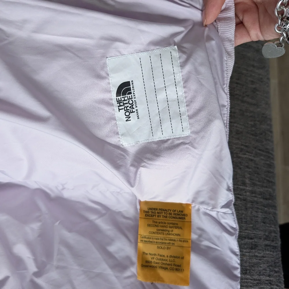 The North Face Light Purple Jacket with Faux Fur Trim